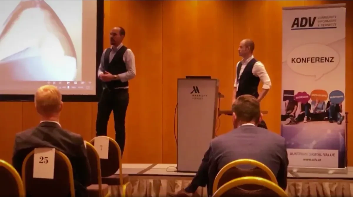 Michael Schnepf und Felix Kogler auf der ADV-Konferenz